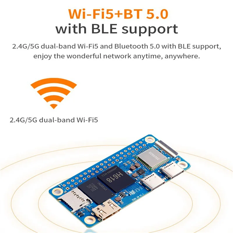 

AM-2X для Orange Pi Zero 2W 1GB RAM DDR4 Mini PC Allwinner H618 Orange Pi Zero 2W Wi-Fi Bluetooth SBC одноплатный компьютер