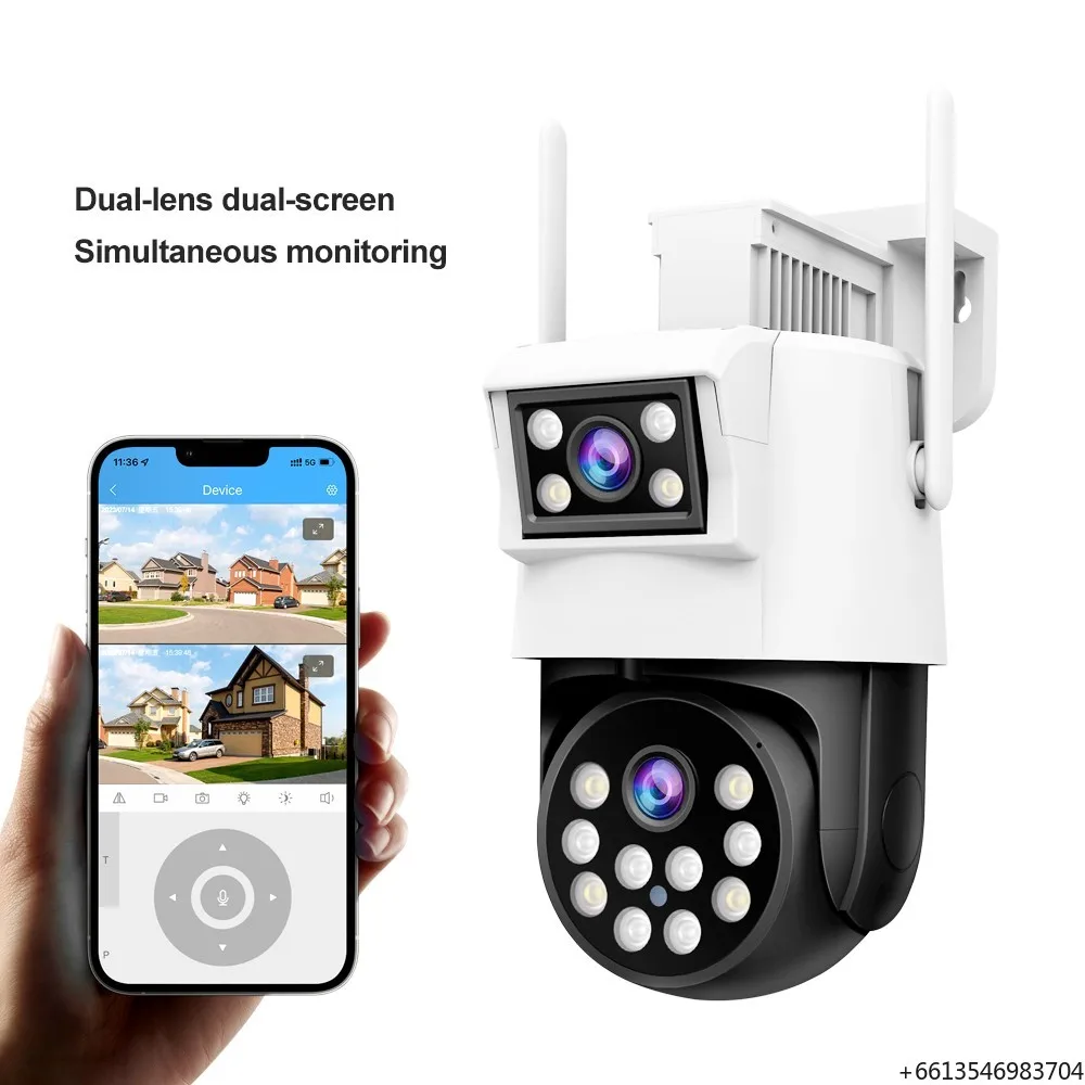 

NEW 6MP Best AI Intelligent Binocular Ball Machine Camera PTZ PIR Detection Outdoor Multifunctional Camera