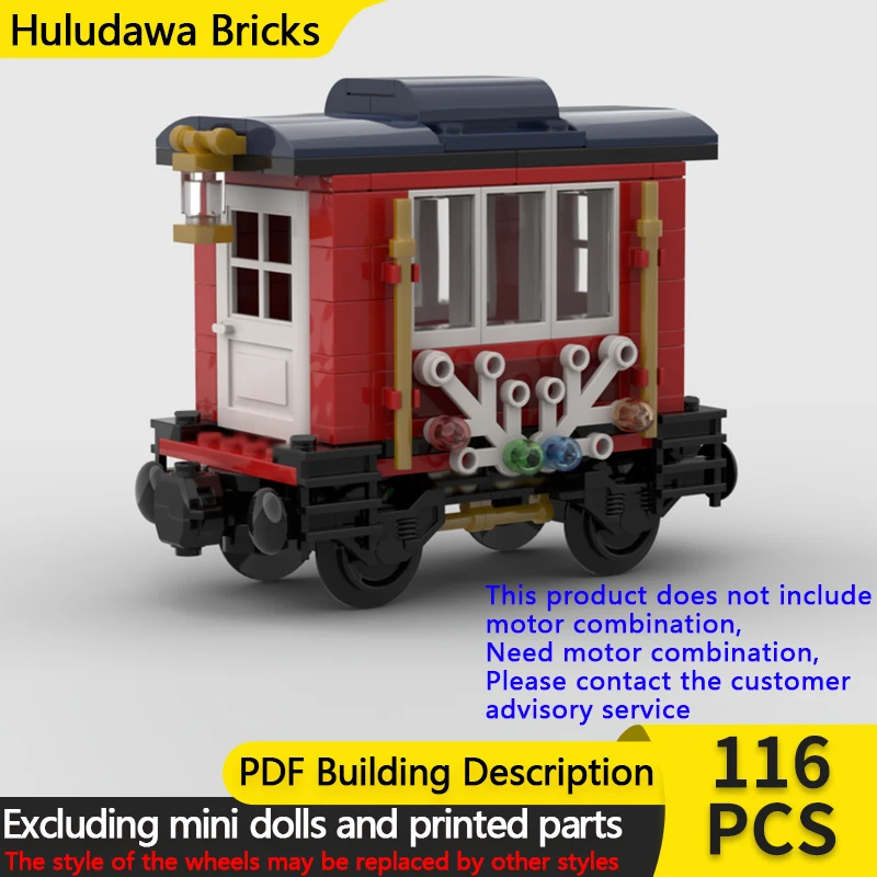 

Модель городской автомобиль MOC, строительные кирпичи, зимний праздник, поезд, аккумулятор, автомобиль, модульная технология, детские праздничные подарки, сборка игрушек, костюм