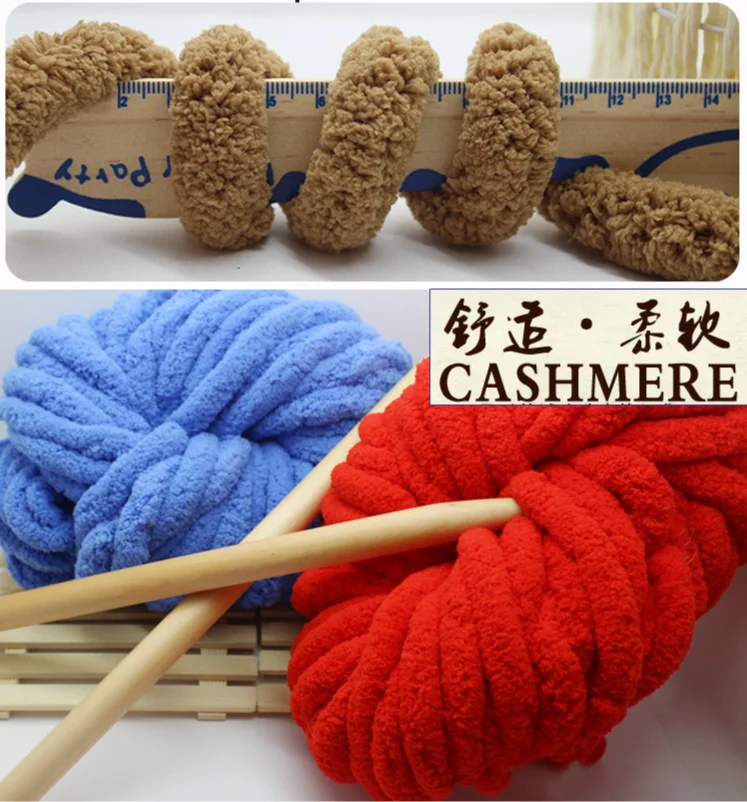 250/roll 2cm Chunky Yarn Gauge Plush Jumbo Yarn Thick Yarn Bulky Yarn for Hat Crochet Bed Arm Knitting Throw blanket Material
