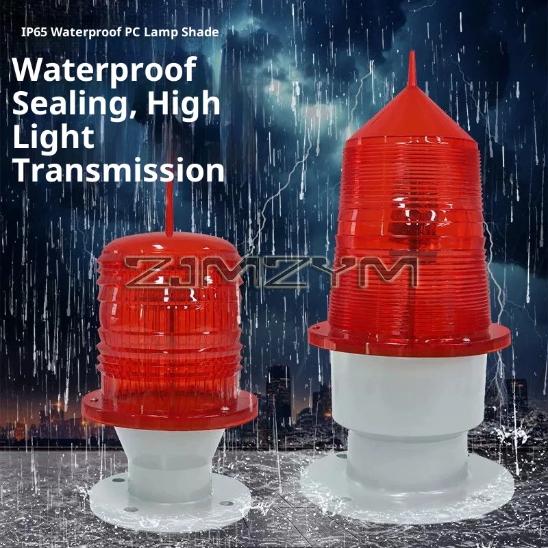 Lumière de Navigation solaire, lumière d'obstruction d'aviation, clignotant, mise en évidence intelligente, tour d'avertissement, Signal lumineux 12V 48V 220V