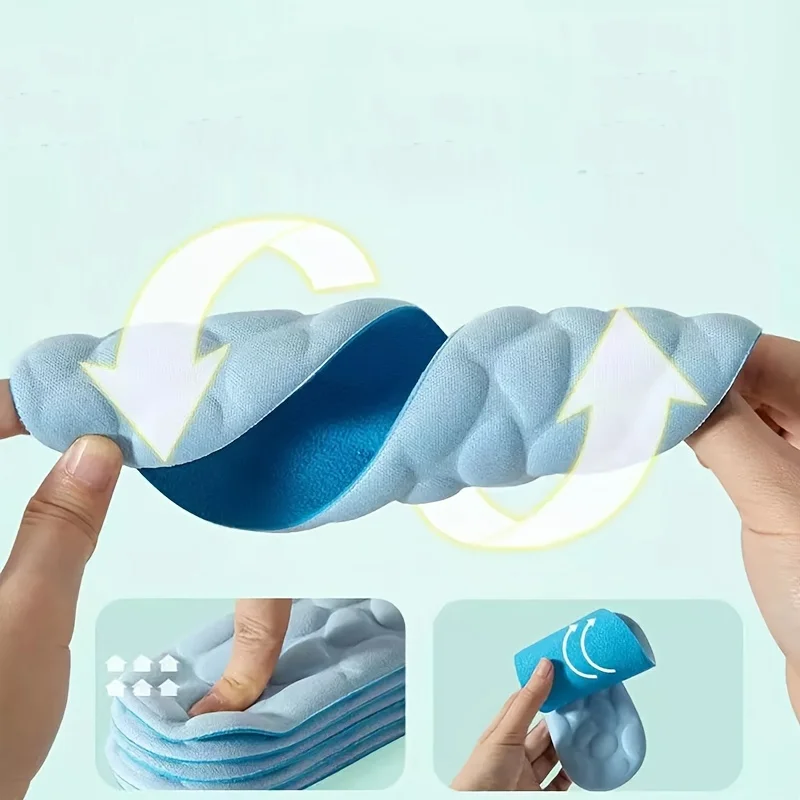 Soft Massage Breathable Insoles Sport Memory Foam Cushioning Deodorant Pads Running Insole Man Women Arch Support Shoe Inserts