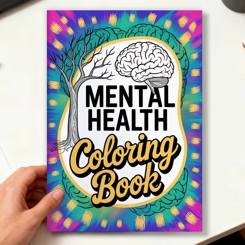 

Mental Health: Calming Coloring Book for Anxiety Relief & Mindfulness – Self-Care Art Therapy