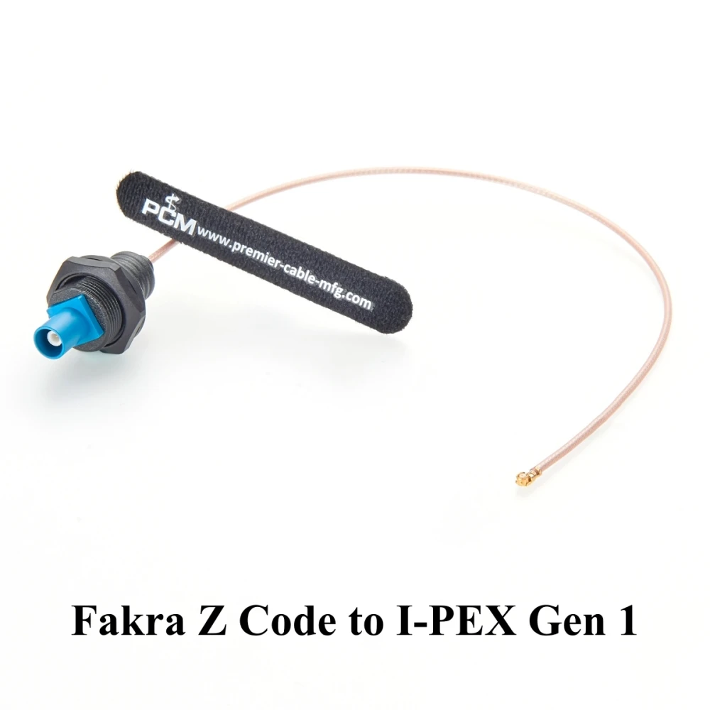 Panel Mount Fakra Z Code Male to I-PEX Gen 1(MHF1) RF Coaxial Cable Assembly RG178 50 Ohm Shielded Automotive GPS Antenna Cable