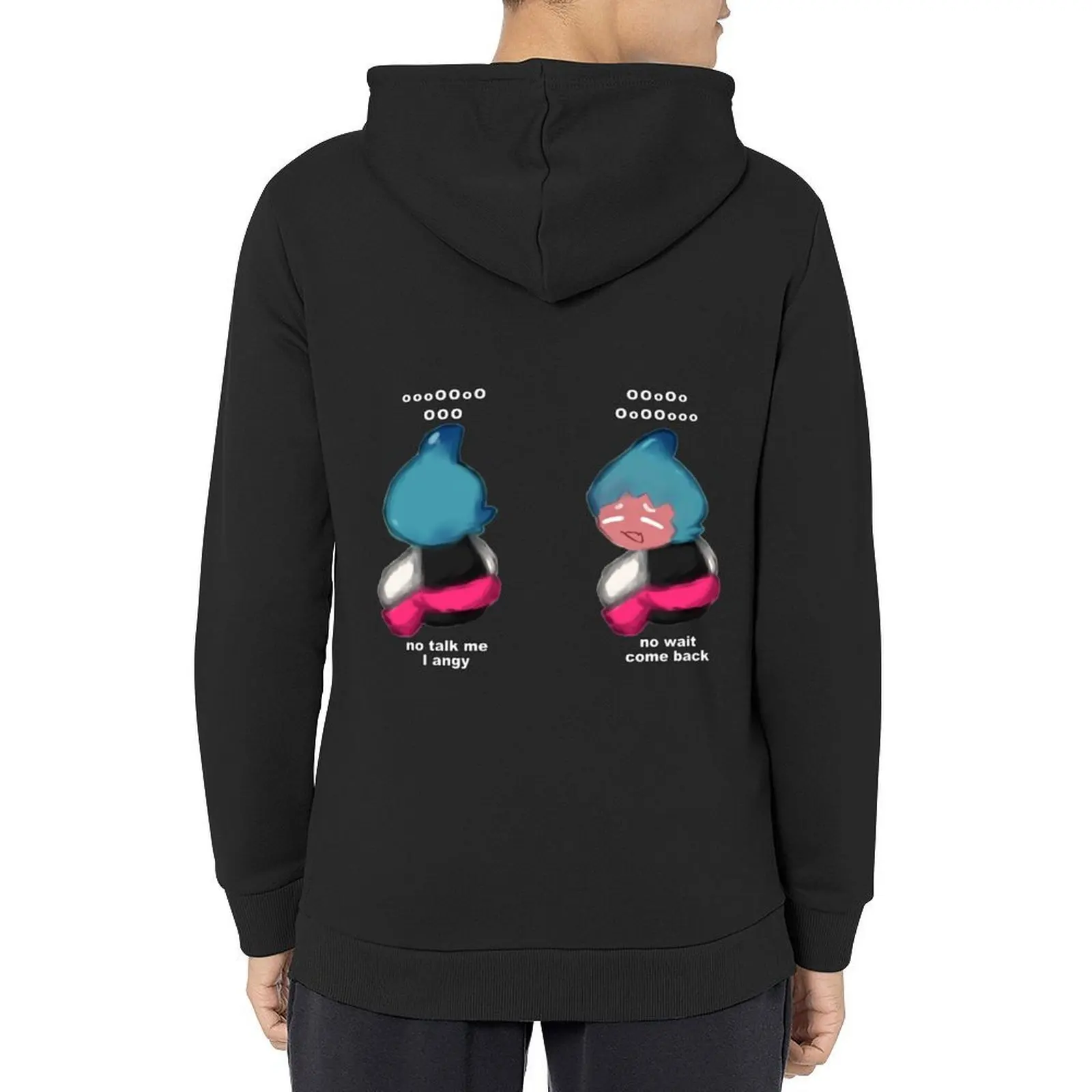 

no talk me i angy (Sorbet Shark Cookie) Hoodie men's clothes men clothing anime clothes men's sweat-shirt hoodie men