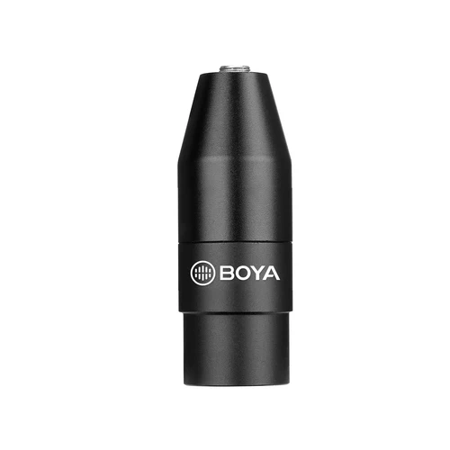 Imagen 2 del producto BOYA 35C-XLR Adaptador de micrófono hembra Mini-Jack de 3,5 mm (TRS) a conector macho XLR de 3 pines para videocámaras Sony, grabadoras y mezcladores