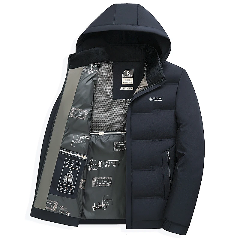 2024 new arrival winter hooded jacket sill-like cotton jackets men,mens fashion thicken warm parkas winter coat male size M-4XL