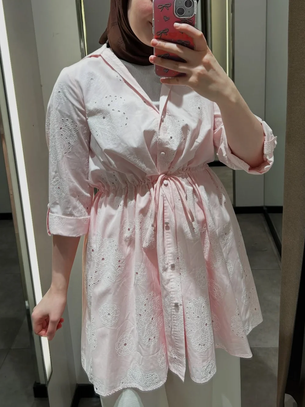 

Summer casual fashion women's embroidery V-neck long sleeve mini dress new style fashion festival party dress