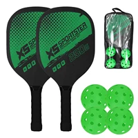 Juego de raquetas Pickleball, juego de paleta Pickleball, 2 raquetas y 4 bolas Pickleballs, Pickleball, raqueta con bolas, accesorio deportivo
