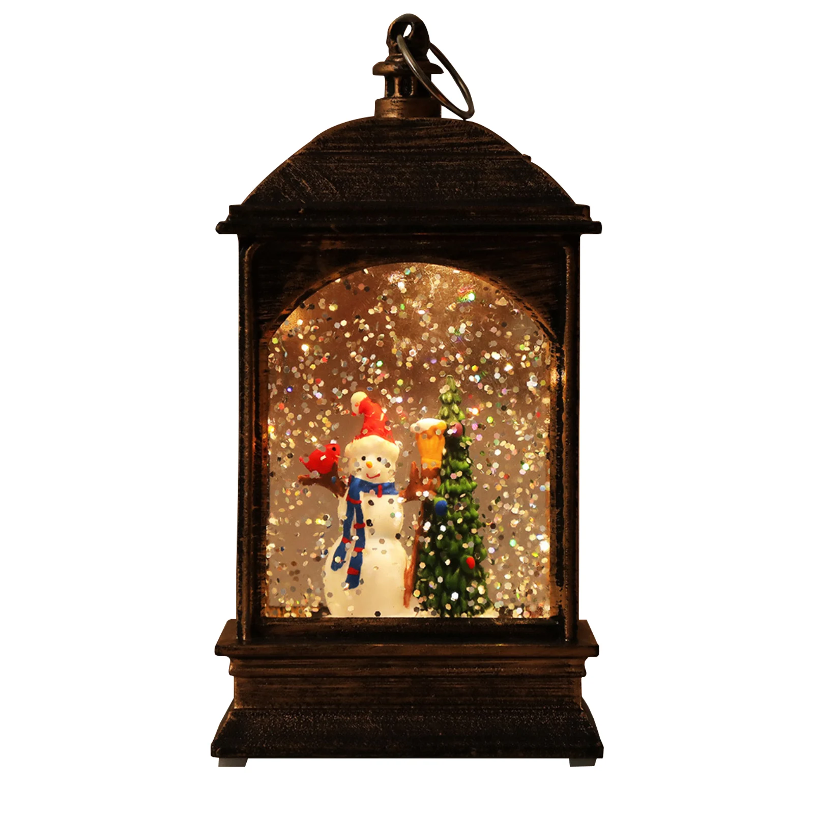 Christmas Night Light Portable Snowflake Lantern Christmas Gifts Table Bookshelf Light Pvc Material Easy To Install And Remove