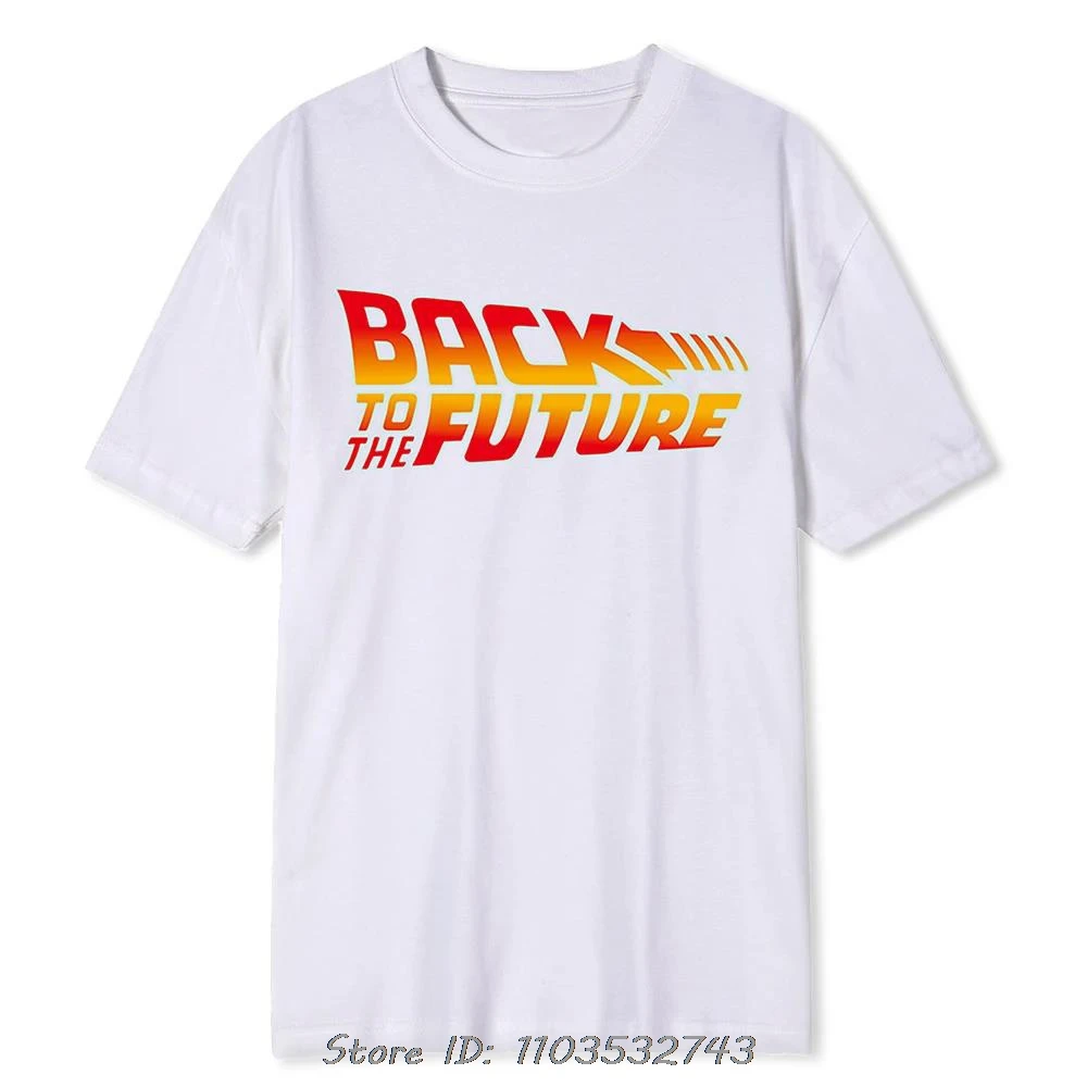 Back To The Future Fashion Oversized T-shirt Casual Men's Clothing Fitness T Shirt Movie Hip Hop Streetwear Tops Cotton Tshirt