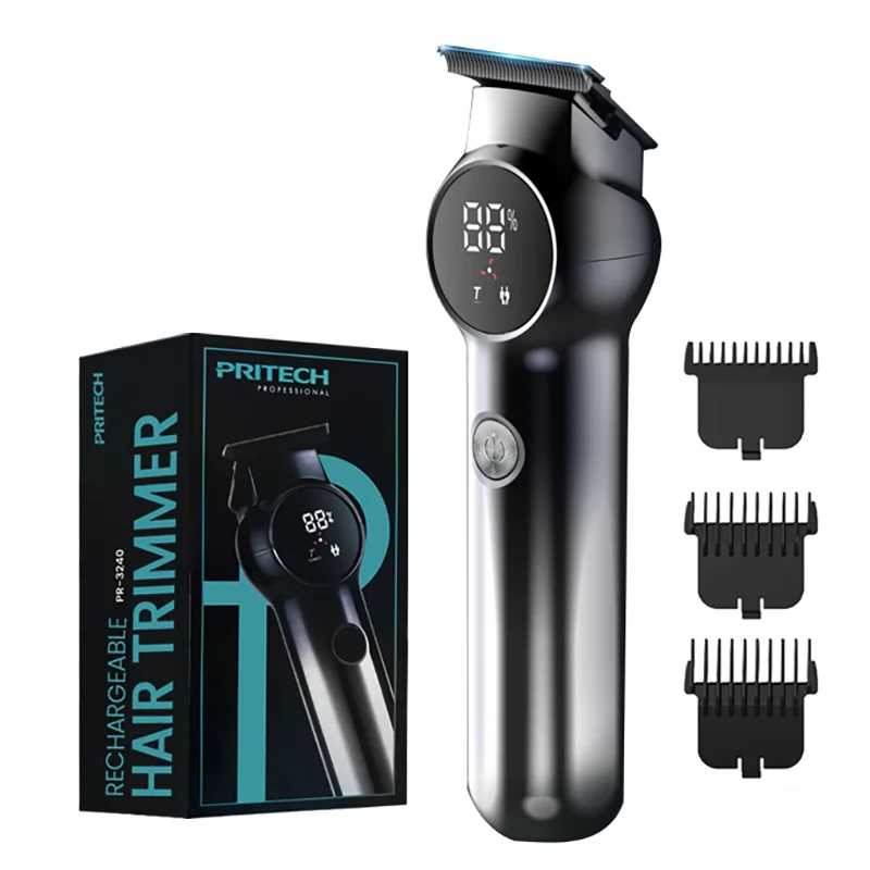 

MIJIA PRITECH Men's Hair Clipper Gradient Color Body Hair Trimmer USB Dual Use Pusher Powerful LED Digital Display Pusher