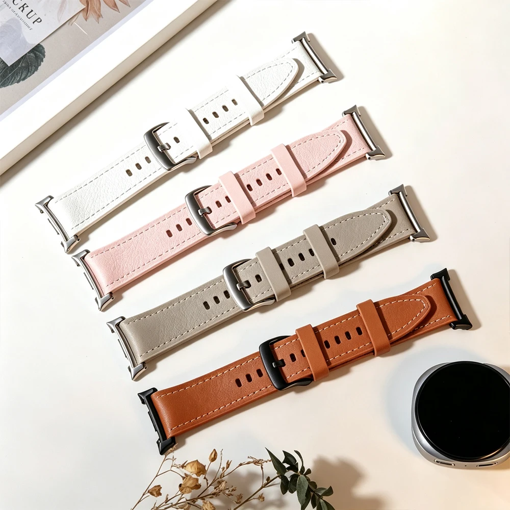PeakForm Band For Samsung Galaxy Watch 8 classic/8/9 44mm 40mm 8 classic 46mm Leather sport correa Bracelet Galaxy Watch 9 Strap