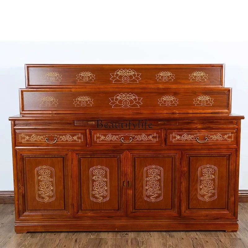 

pg451Solid wood table Buddhist platform household Buddhist cabinet