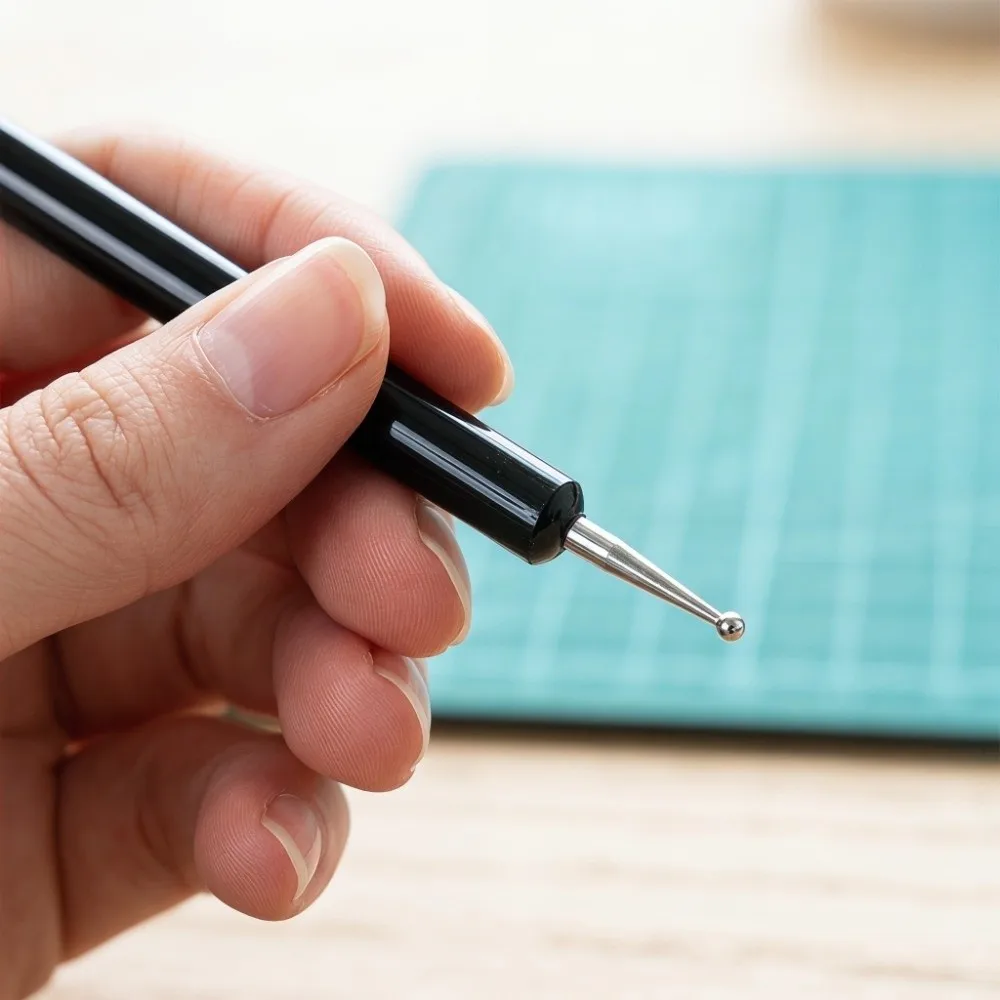 5PCS Double Ended Double Ended Stylus Pen Acrylic Shank Two Tone Option Quilling Art Pen Round Tip Nail DIY Craft Tool