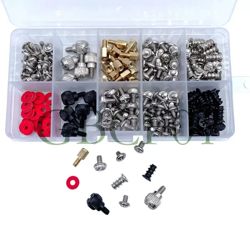 228/380/box Hard Disk DIY Motherboard PC Personal Computer Assemble Case Fan Hand Screw Bolt Standoff Washer Set Assortment Kit