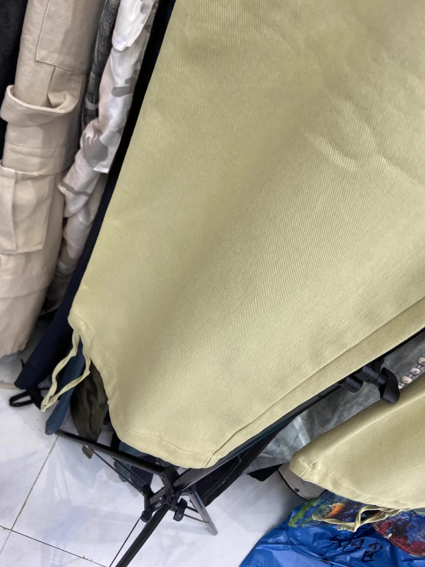 MIJKO سروال مشمش صورة ظلية تصميم جيوب مزدوجة # 8530