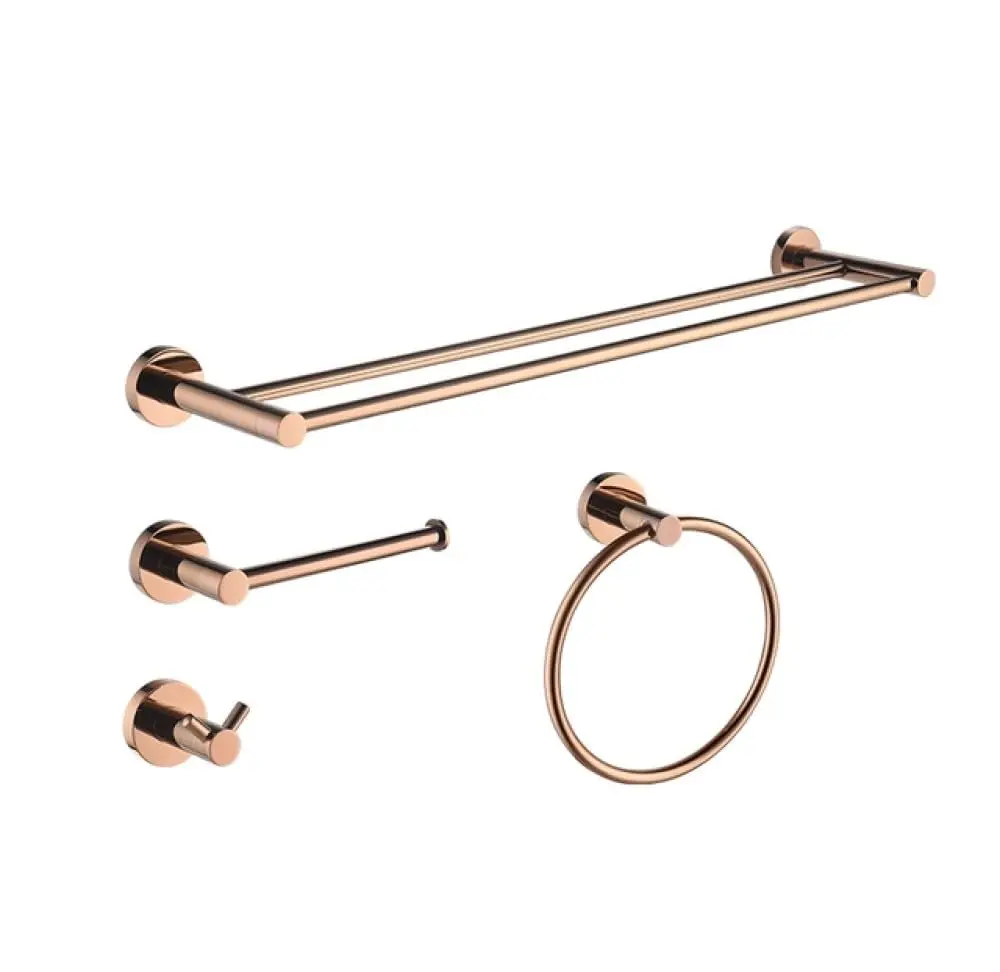 

Набор из 4 предметов для ванной: держатель для полотенец, кольцо для полотенец, держатель для туалетной бумаги, крючок для халата, настенное крепление, нержавеющая сталь, хром, на заказ