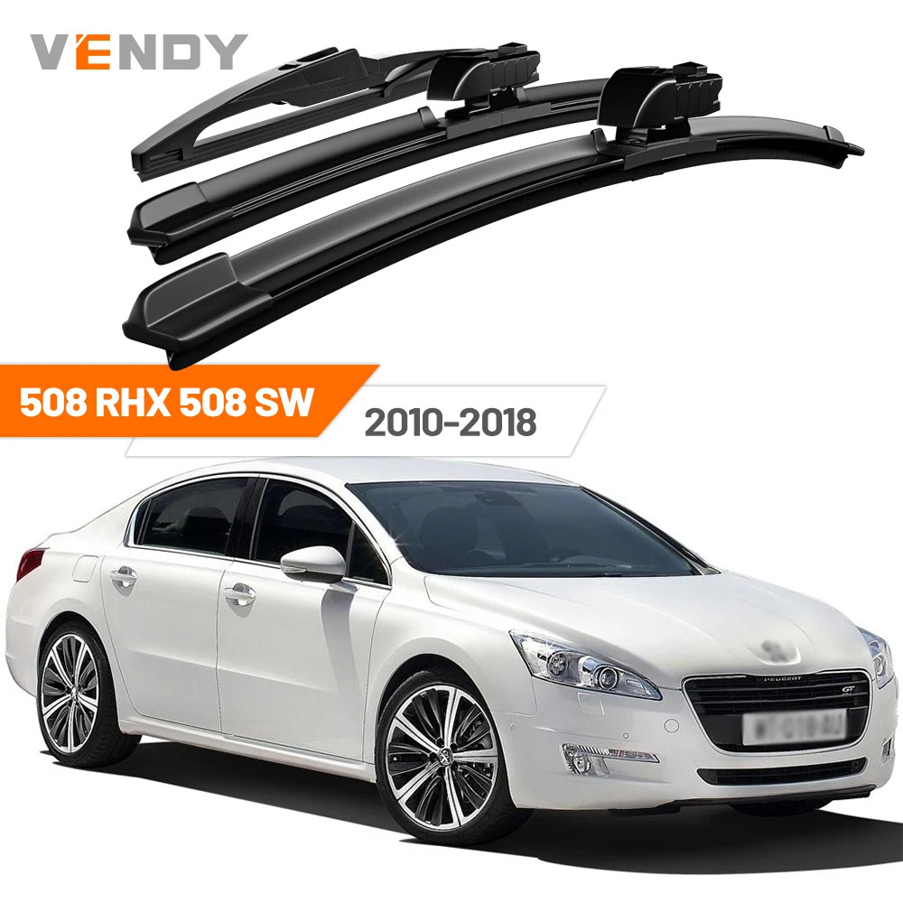 

Для Peugeot 508 RHX 508 SW 2010-2018 2011 2012 2013: Комплект передних и задних щеток стеклоочистителя (дворников) для лобового стекла, аксессуары