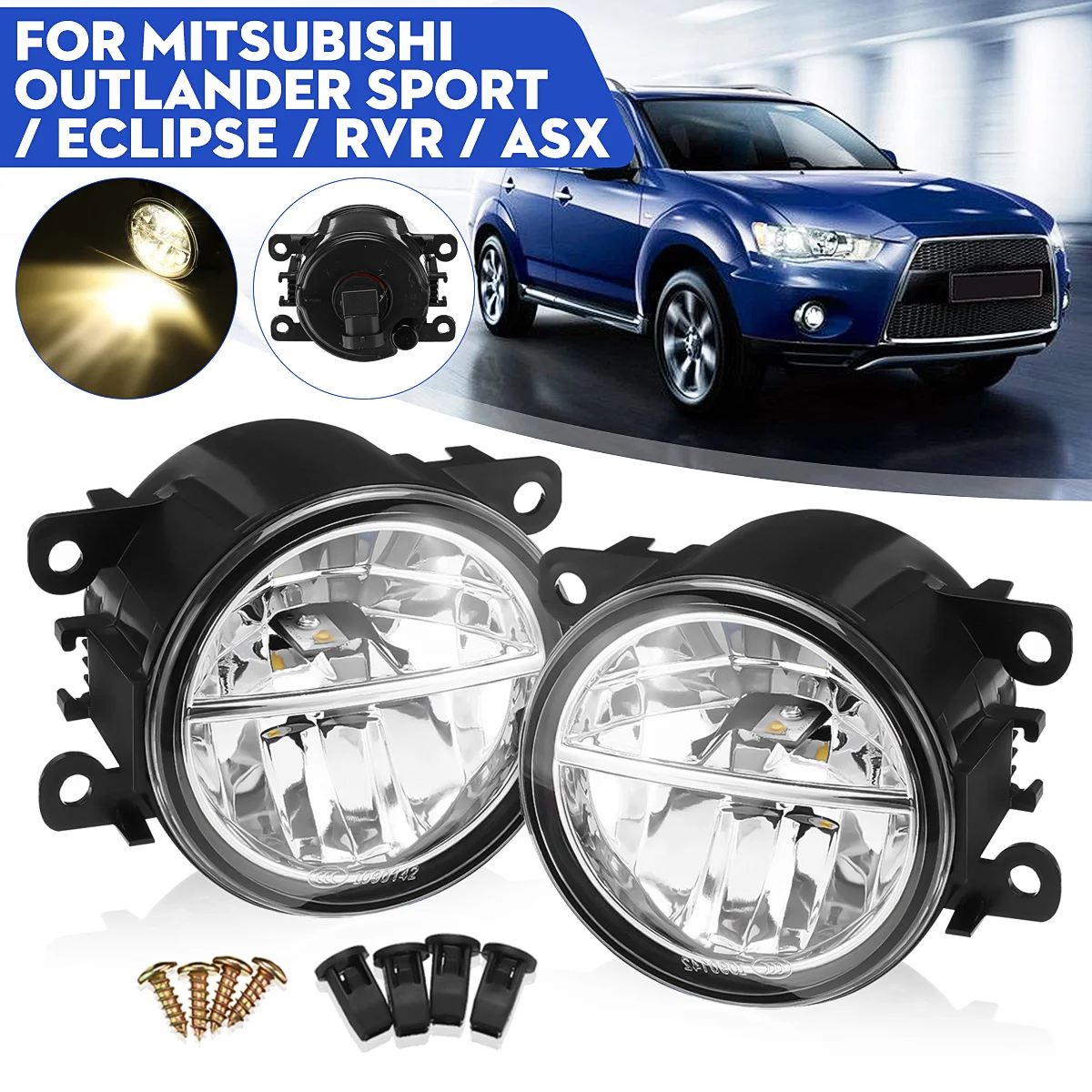 

1 Pair LED Front Fog Light For Mitsubishi Outlander Sport / Eclipse / RVR / ASX Foglights H11 12V Fog Light