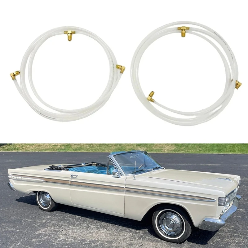 1Pair Convertible Top Hydraulic Fluid Hose Lines Pair Hoses Ho-White-Set For Ford Fairlane Spare Parts Accessories