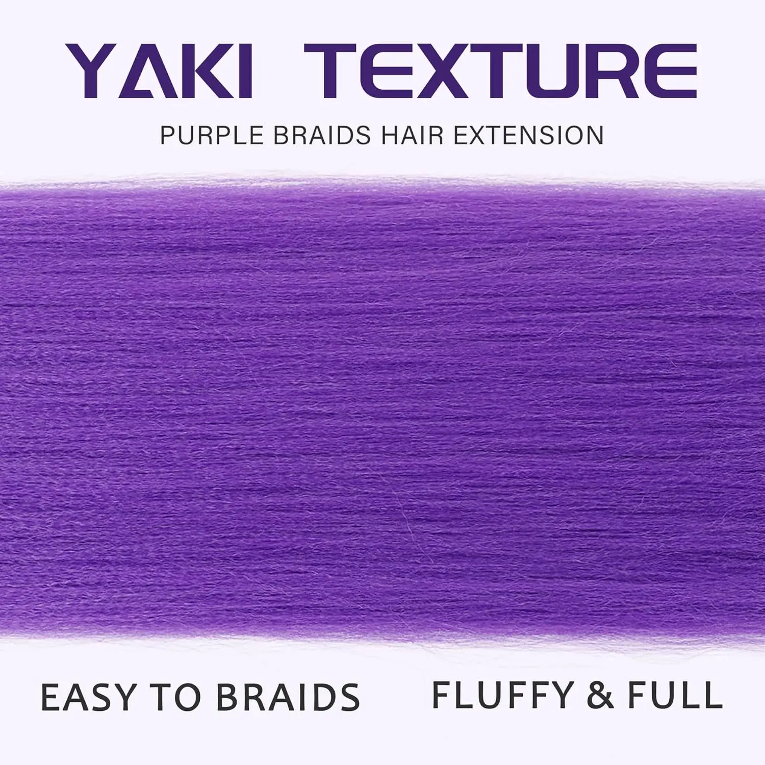 Estensioni dei capelli intrecciati sintetici da 24/26 pollici Capelli intrecciati pre-allungati viola per ragazze per trecce a scatola Festa di cosplay di Halloween