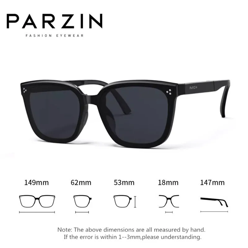 PARZIN Folding Sunglasses Women  Men Fashion UV 400 Sun Glasses Men Ladies Shades PZ91518