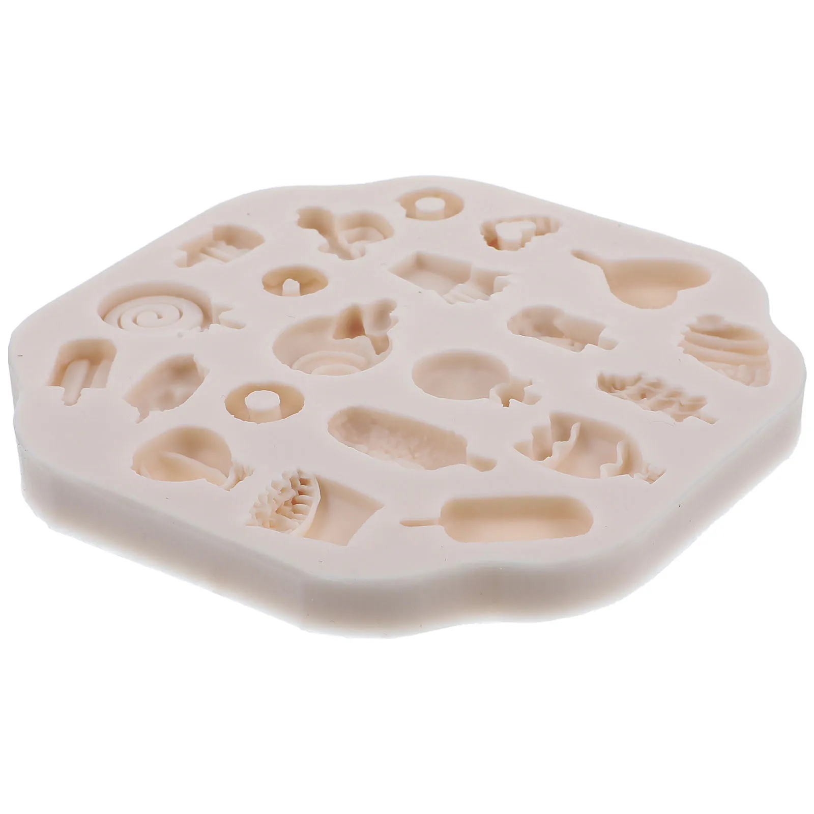 

Silicone Mold for Earrings Making DIY Crafts Small Ice Cream Sweets Molds Reusable Non Stick Portable Jewelry Clay Charms Mold