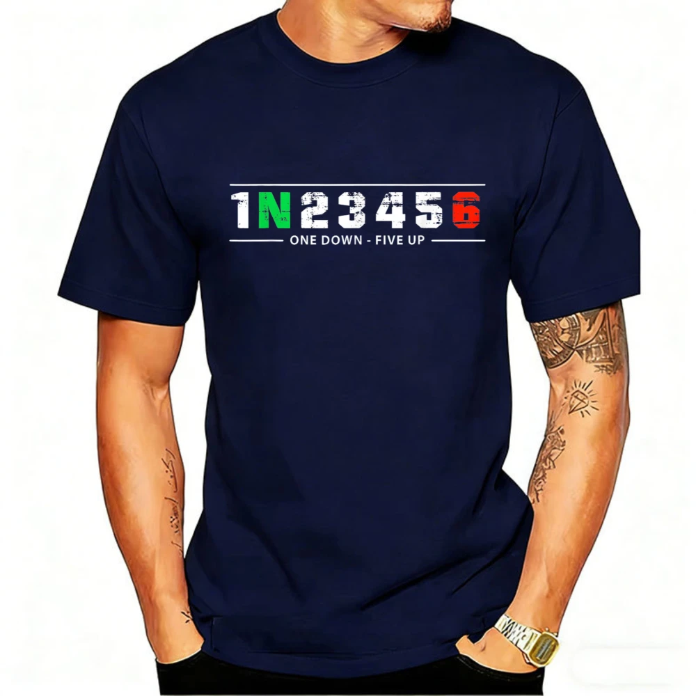 Mens Graphic Tshirts 1N23456 Motorcycle Shift Biker Motorcyclist T-Shirt Cotton Short Sleeve Tee Tops Summer Ropa Hombre Shirts