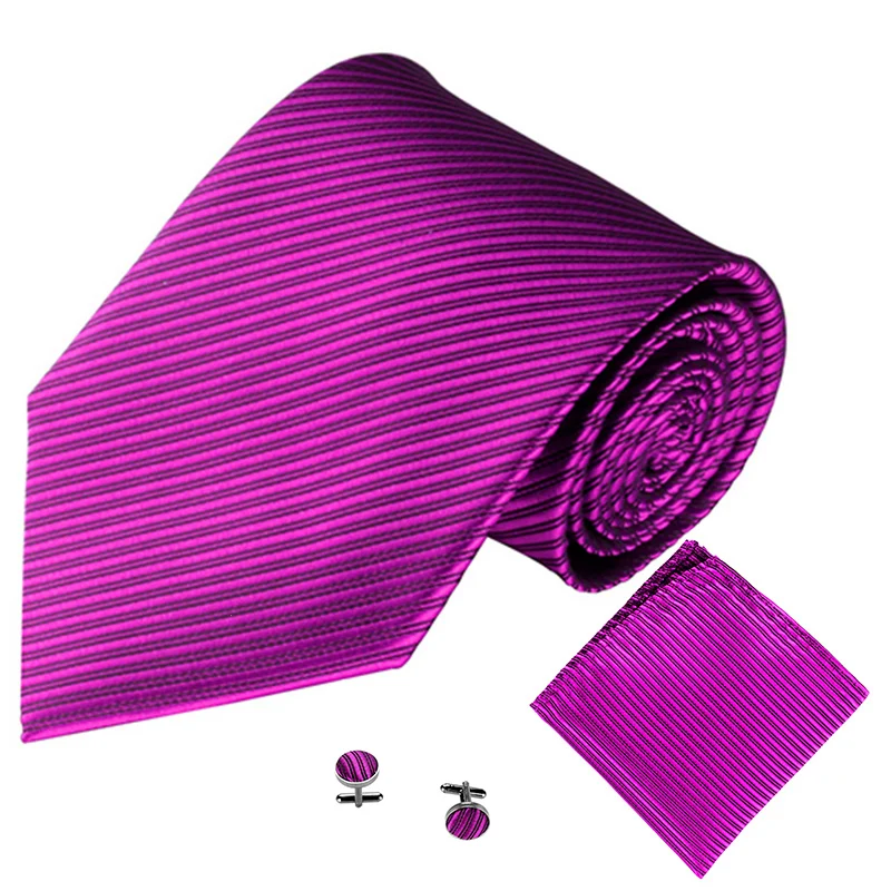 Mens Ties Set Wedding Accessories Solid Striped Cufflinks for Men Women галстук Corbatas Para Hombre Gravatas Masculino