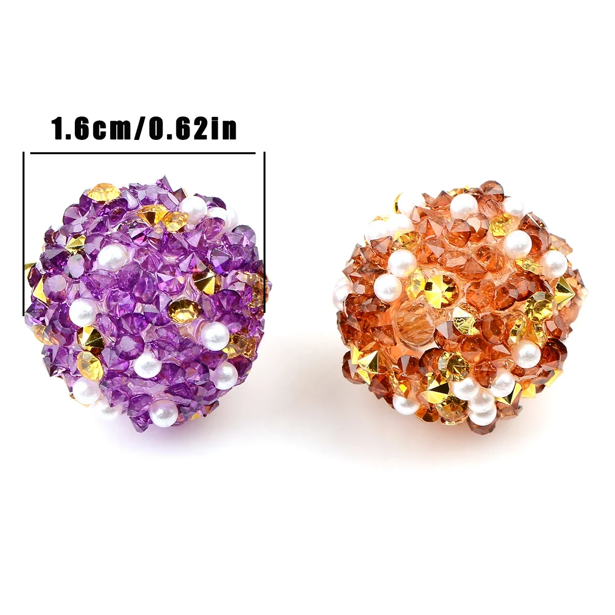 10pcs 16mm Acrylic Round Bead Mix color Acrylic hard sugar round bead For Jewelry Make Bracelet necklace anklet DIY Accessories