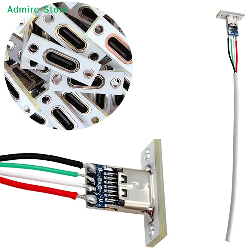 [G]Type-C Jack 4 P Welding Wire Female DIY Connector Straight For Mobile Phone Charging Port Charging Socket