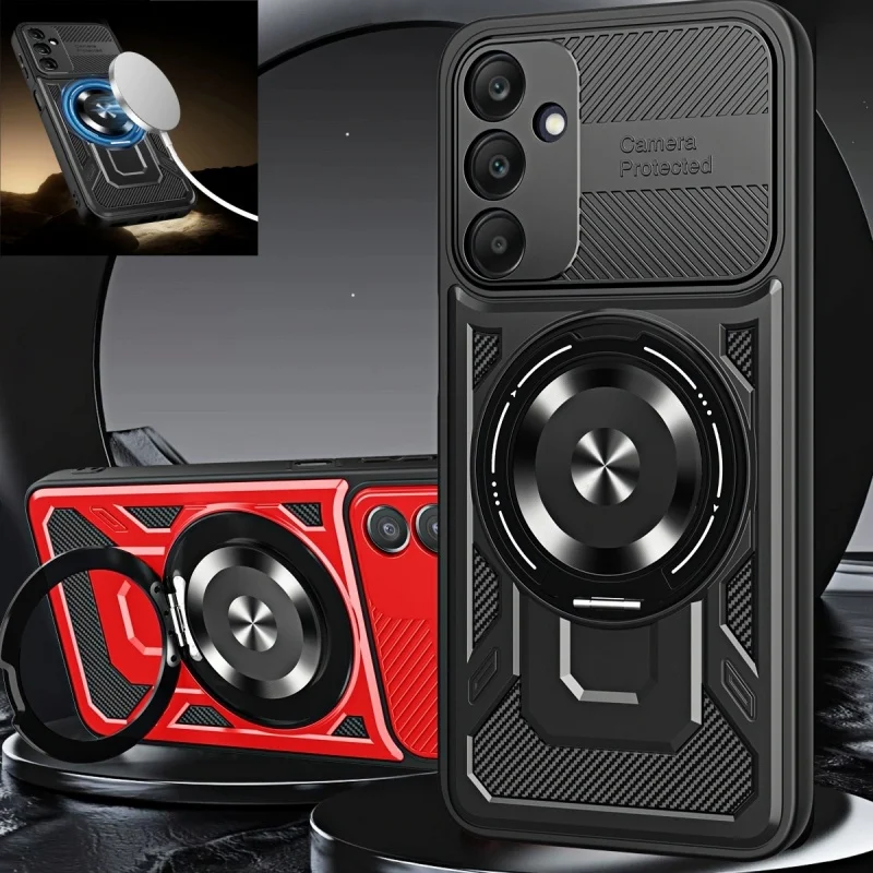 

Luxury Magsafe Magnetic Wireless Charging Armor Case For Samsung Galaxy A36 A26 A25 Military Finger Ring Holder Protective Case