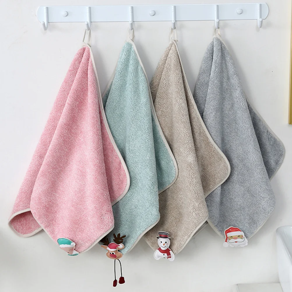 

1pc Crystal Christmas Towel Soft Absorbent Decorative Washcloth For Home Holiday Party Xmas Decor Towel Gift Home Textile