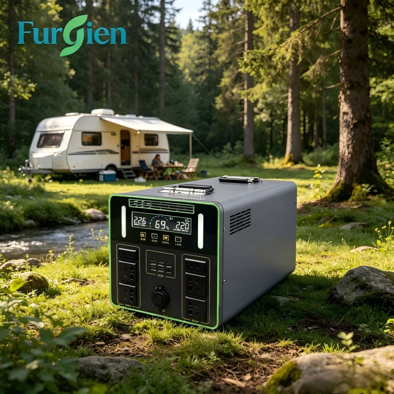 1500W 60/80Ah Portable Solar Power Station Pure Sine Wave MPPT Type-C Flashlight Car Outdoor Emergency Generator