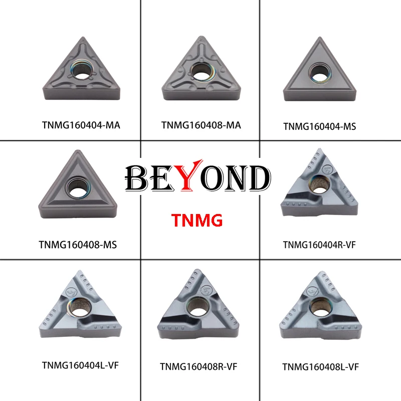 BEYOND TNMG160404-MA TNMG160408-MS Carbide Inserts TNMG 160404 160408 TNMG160404R-VF L OY880A Turning Tool Lathe Cutter CNC