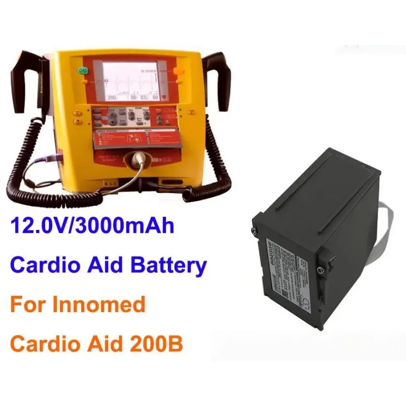 100% NEW3000mAh Medical Battery 110460-U, R-2003-1 for Innomed Cardio Aid 200B, CardioAid 200B