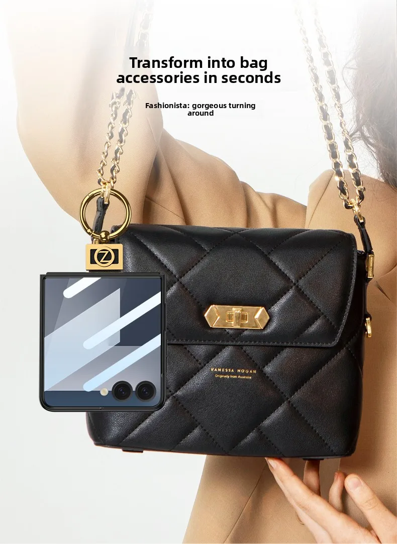 Luksusowe, ultracienkie, gładkie etui na telefon Samsung Galaxy Z Flip 7 Flip7 ze skóry PU z folią ochronną ze szkła hartowanego