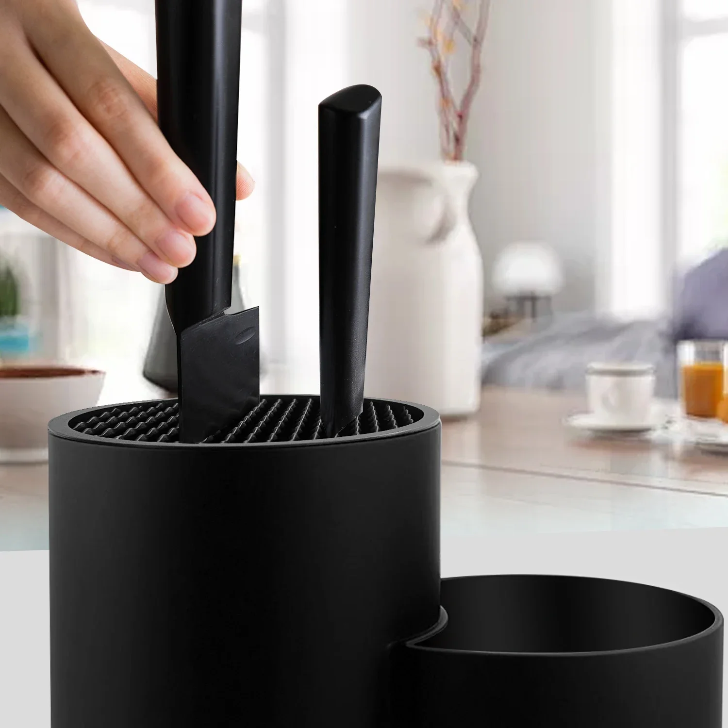 

Держатель для ножей Многофункциональная подставка для посуды Блок для ножей PP Сушилка для столовых приборов Ящик для хранения Ложка Вилка Кухонный органайзер Стойка