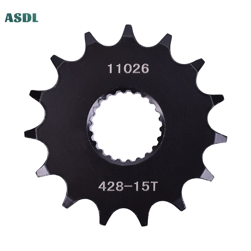 

428 15T Front Sprocket For Yamaha XG250 Tricker 05-07 XT250 08-19 XT250 X Serrow3C5 YBR250 07-11 XG 250 XT 250 YBR 250 428-15T