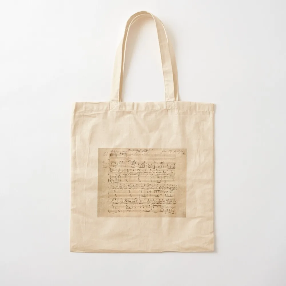 

Schubert Original handwritten score Franz Schubert Tote Bag canvas bags Woman shopper bag Canvas Tote Bag