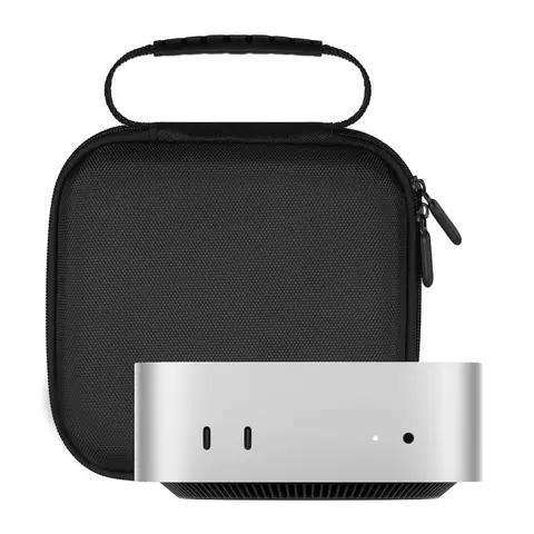 Hard Carrying Case Shockproof Travel Storage Bag Anti-scratch Protective Case for Apple 2024 Mac Mini M4/M4 Pro Chip