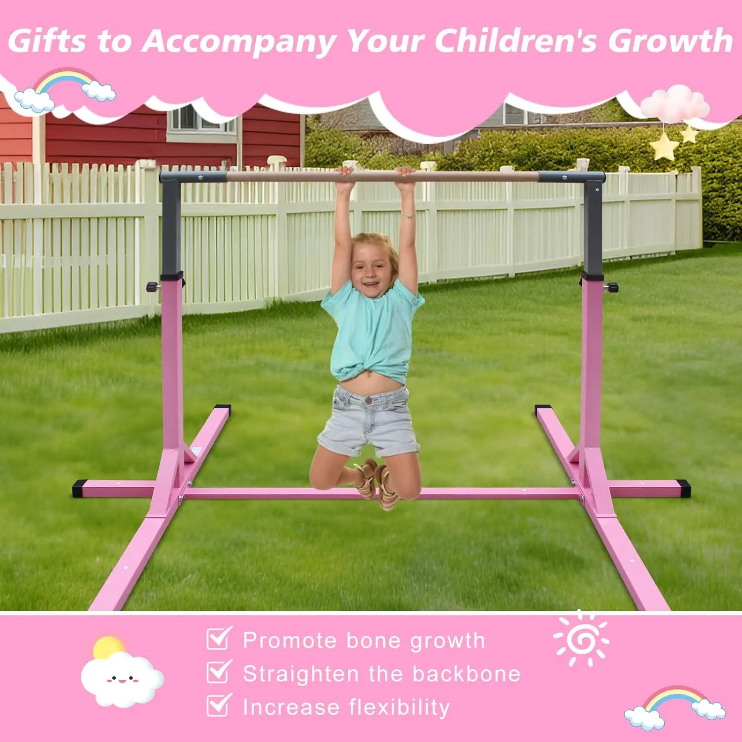 

Kids Indoor Gymnastics Bar Children's Horizontal Training Equipment