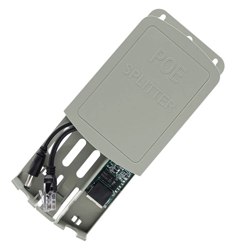 جديد مقاوم للماء POE الفاصل IP67 48 فولت إلى 12 فولت IEEE 802.3af/at محول لنظام الأمن كاميرا IP في الهواء الطلق CCTV