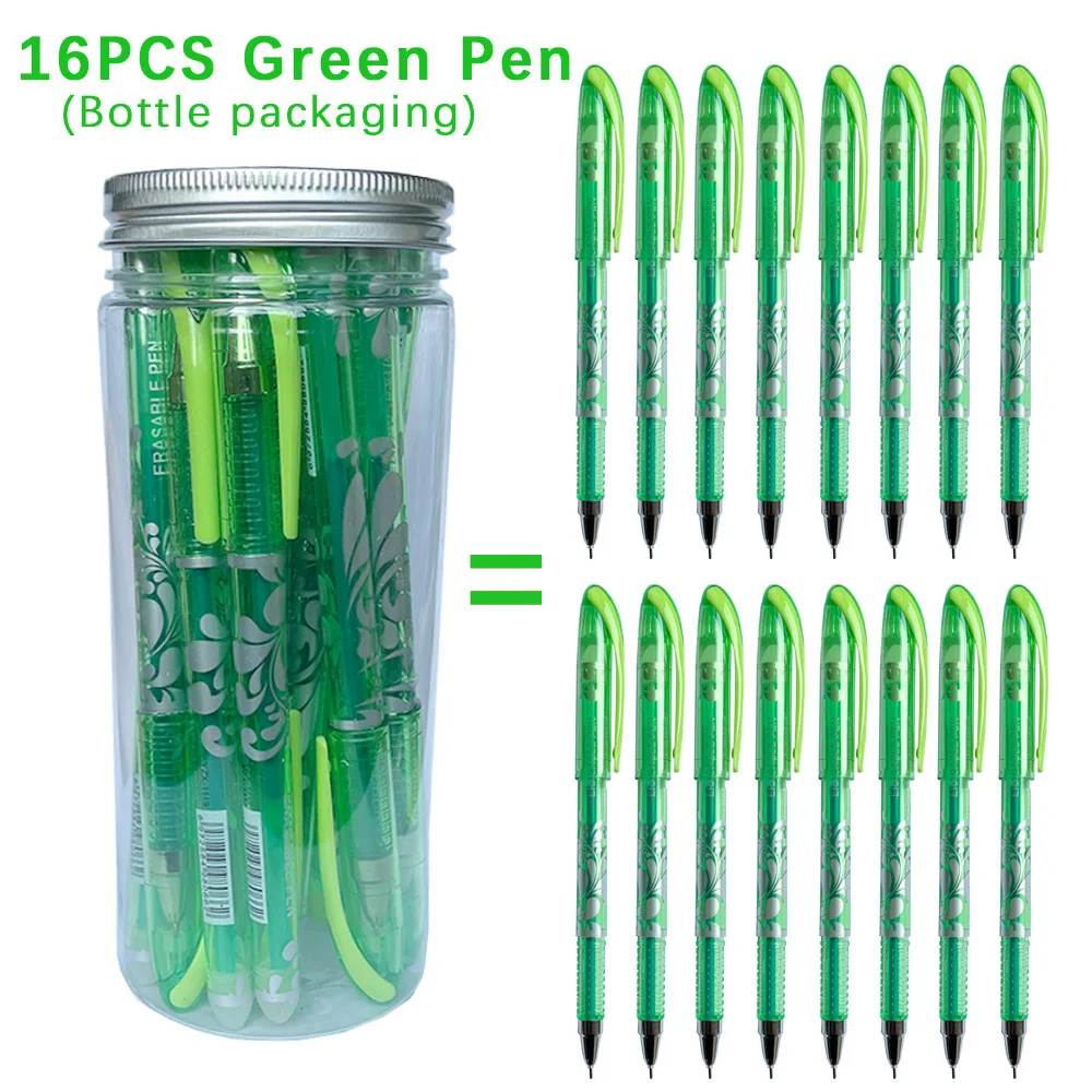 16 stücke Magie Löschbaren Gel Stifte Kreativität Flasche Löschbaren Student Neutral Stifte 0,5mm 6 Farben Student Büro Schule Schreibwaren – Detail 12