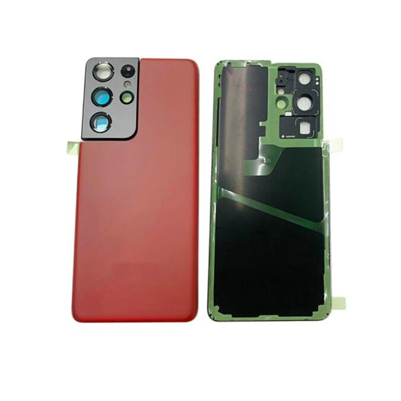 For Samsung Galaxy S21 Ultra G998 Housing Rear Case Battery Back Cover Rear Door + Camera Lens Replacement Repair Parts