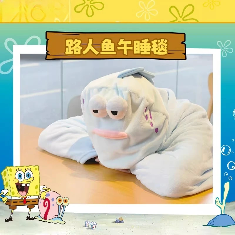 

Оригинальное плюшевое одеяло-плед с Губкой Бобом, ветрозащитные перчатки-наушники и теплый воротник для студентов на зиму