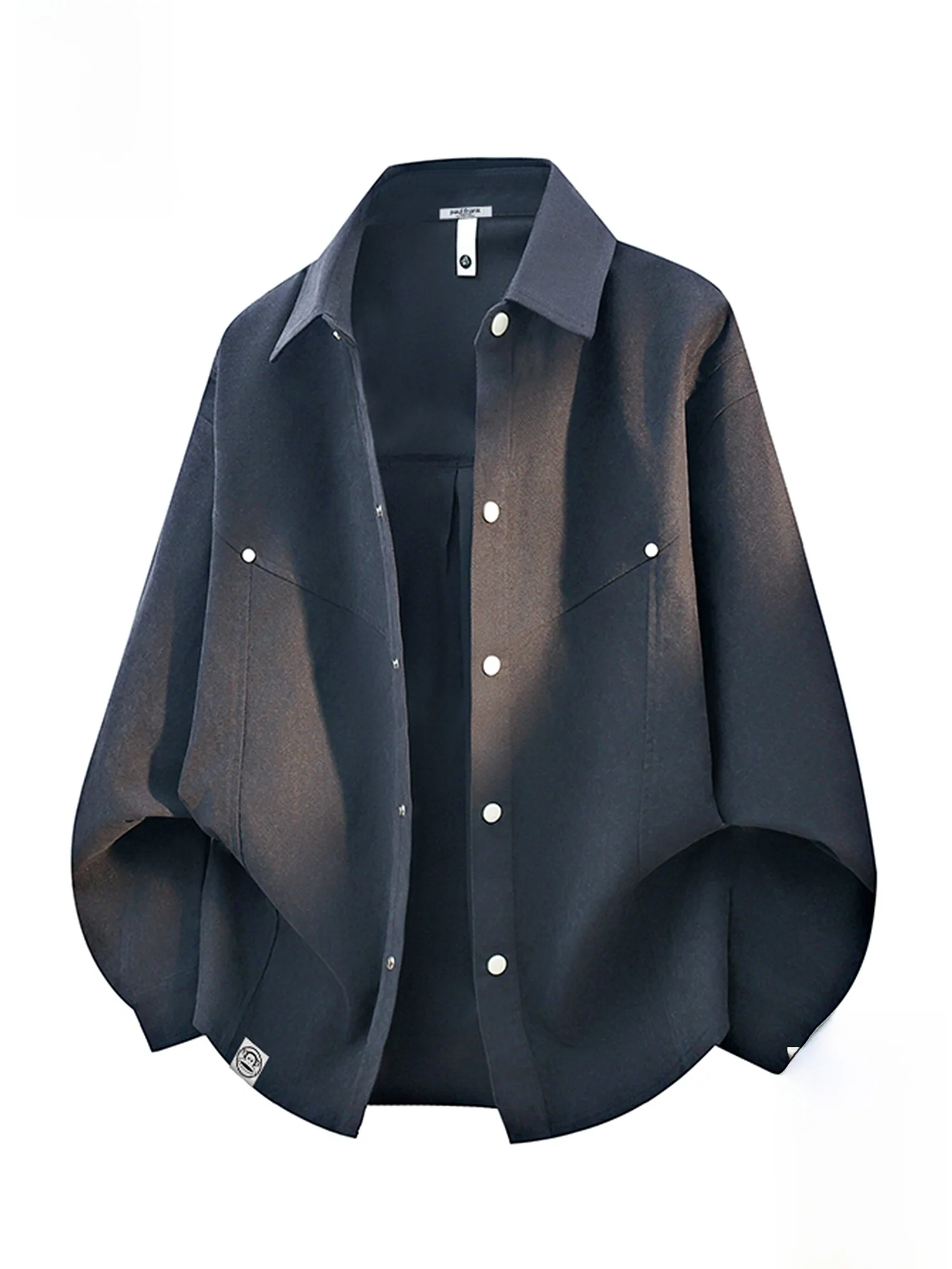 

PaulFrank Retro Loose Fit Long Sve Casual irt Men's Spring New Sle Monkey Collar Casual irt Breathable Polyester