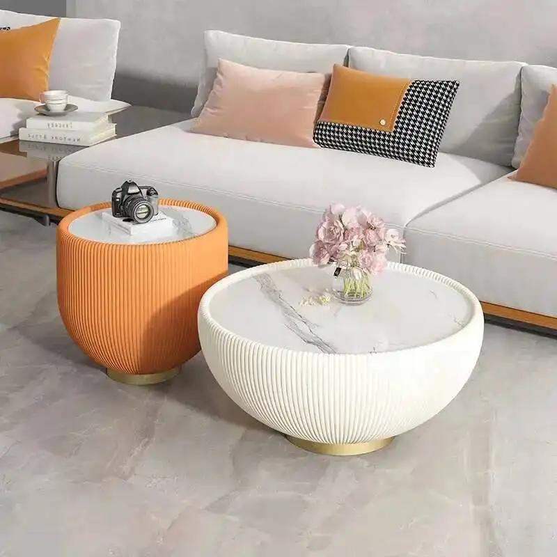 

Luxury Coffee Table European Classic Beauty Round Simple Coffee Table Minimalist Unique Table Basse De Salon Furniture Home