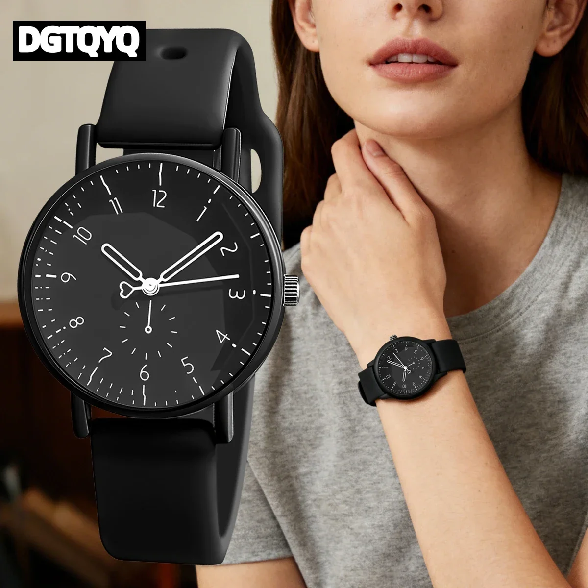Fashion Candy Color Love Pointer Silicone Band Women Quartz Watch Arabic Dial Girls Students Exam Wristwatch